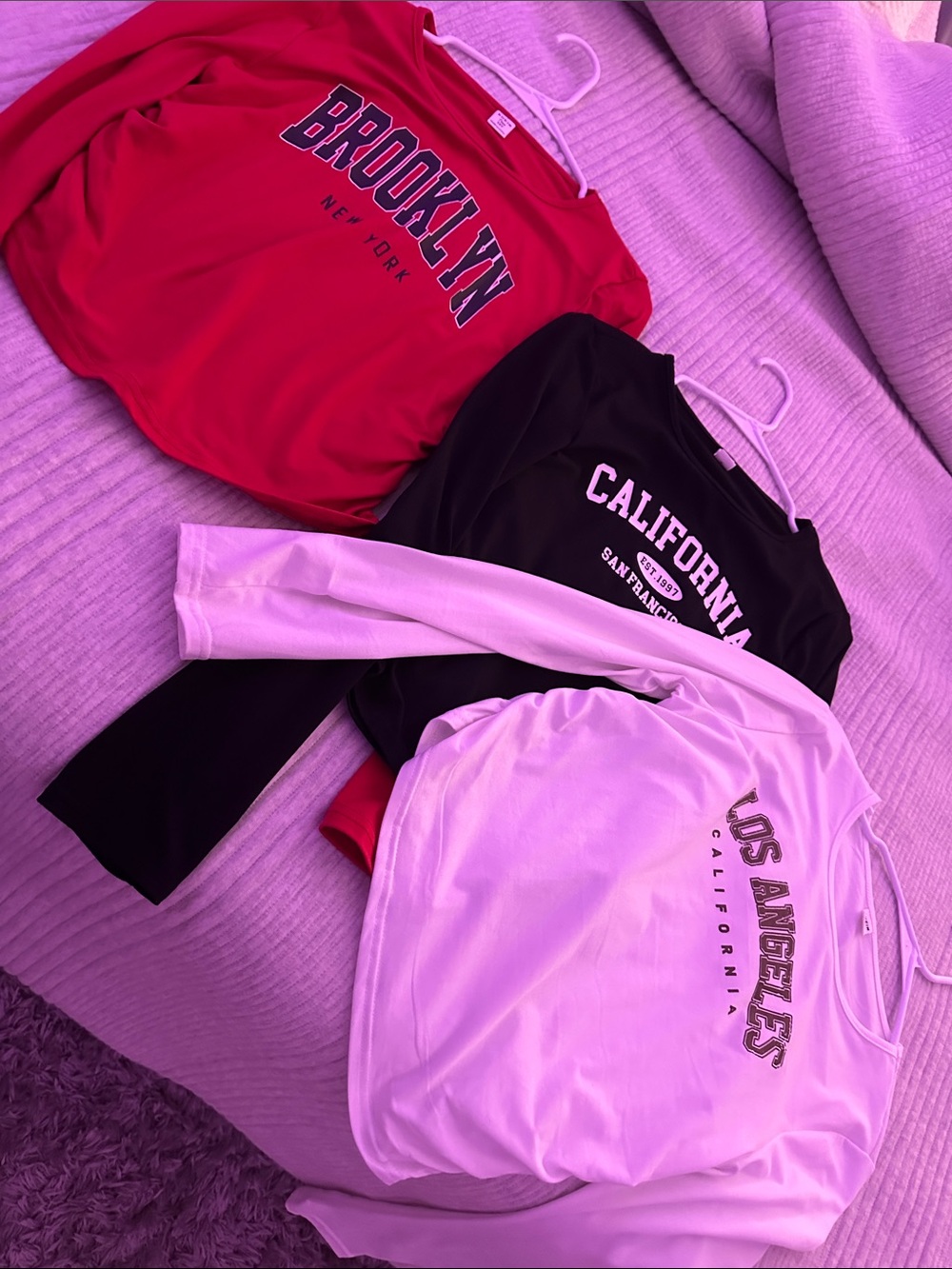 Brooklyn, California & Los Angeles Graphic Long Sleeve Tops (3)